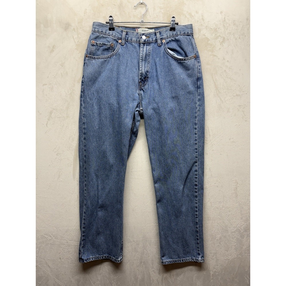 VTG Y2K Levi's 505 Regular Fit Jeans Men's 34x30 Blue Medium Wash Denim 2004